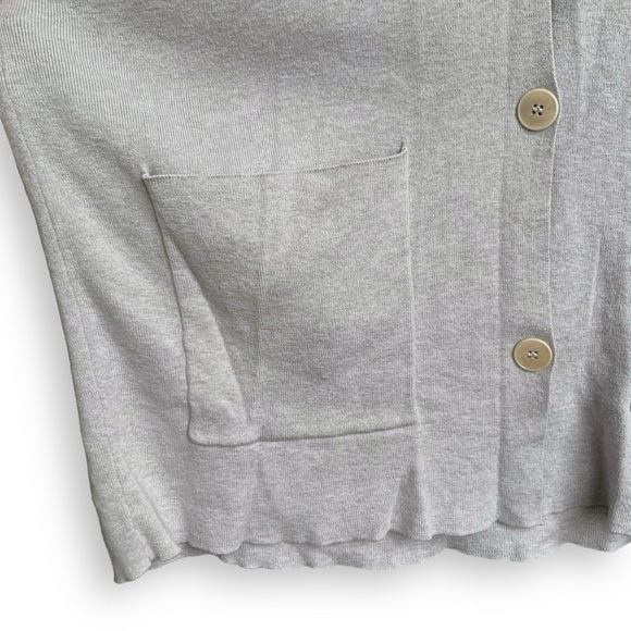 Eileen Fisher Cardigan L Pearl Cotton Silk Blend - Picture 8 of 13